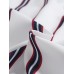 Mens Breathable Multi Color Stripe Chest Pocket Short Sleeve Shirts