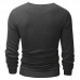 Mens Knit Solid Color Long Sleeve Round Neck Tops Pullover Casual Tee T-shirt