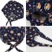 Cartoon Print Floral Elegance Tie-back Surgical Caps Scrub Hat