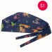 Cartoon Print Floral Elegance Tie-back Surgical Caps Scrub Hat