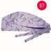 Cartoon Print Floral Elegance Tie-back Surgical Caps Scrub Hat