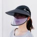 COLLROWN Women's Summer Sun Hat Double-layer Removable Sun Visor Big-edge Anti-UV