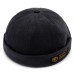 Men Women Couples Adjustable Solid Corduroy Velvet Brimless Hats Retro Crimping Bucket Cap