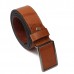 Mens Genuine Leather Vintage Metal Automatic Buckle Waist Band Strap Belt